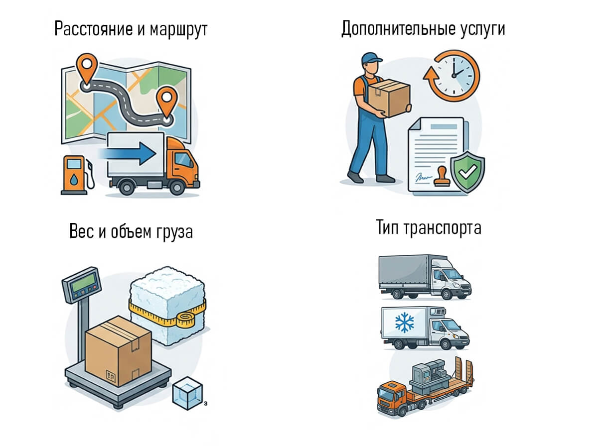 что влияет на цену перевозки фото